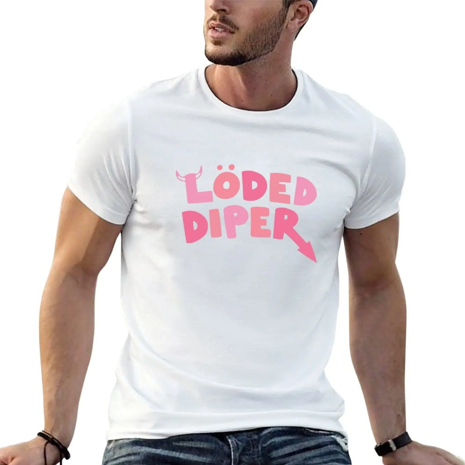 

loded diper T-Shirt hippie clothes kawaii clothes quick drying Men's t-shirts