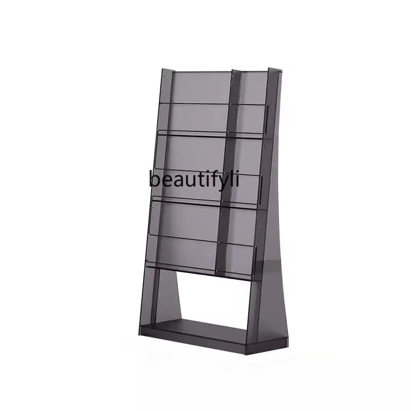 

Magazine Rack Display Shelf Bookshelf Floor Living Room Wall Creative Acrylic Multi-Layer Designer Model furniture