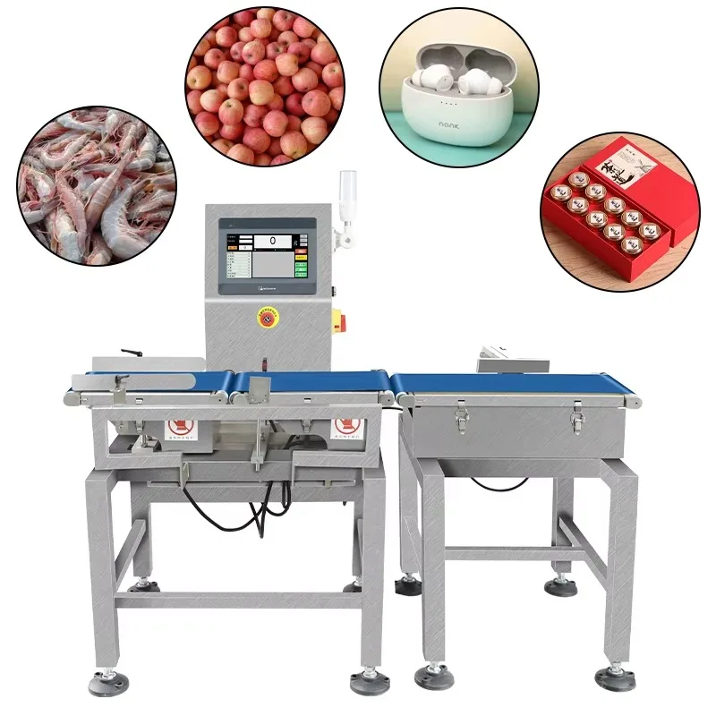 Automatic Conveyor Belt Food Scale Check Weigher With Rejector System Combined Convey Belt Checkweigher for Food