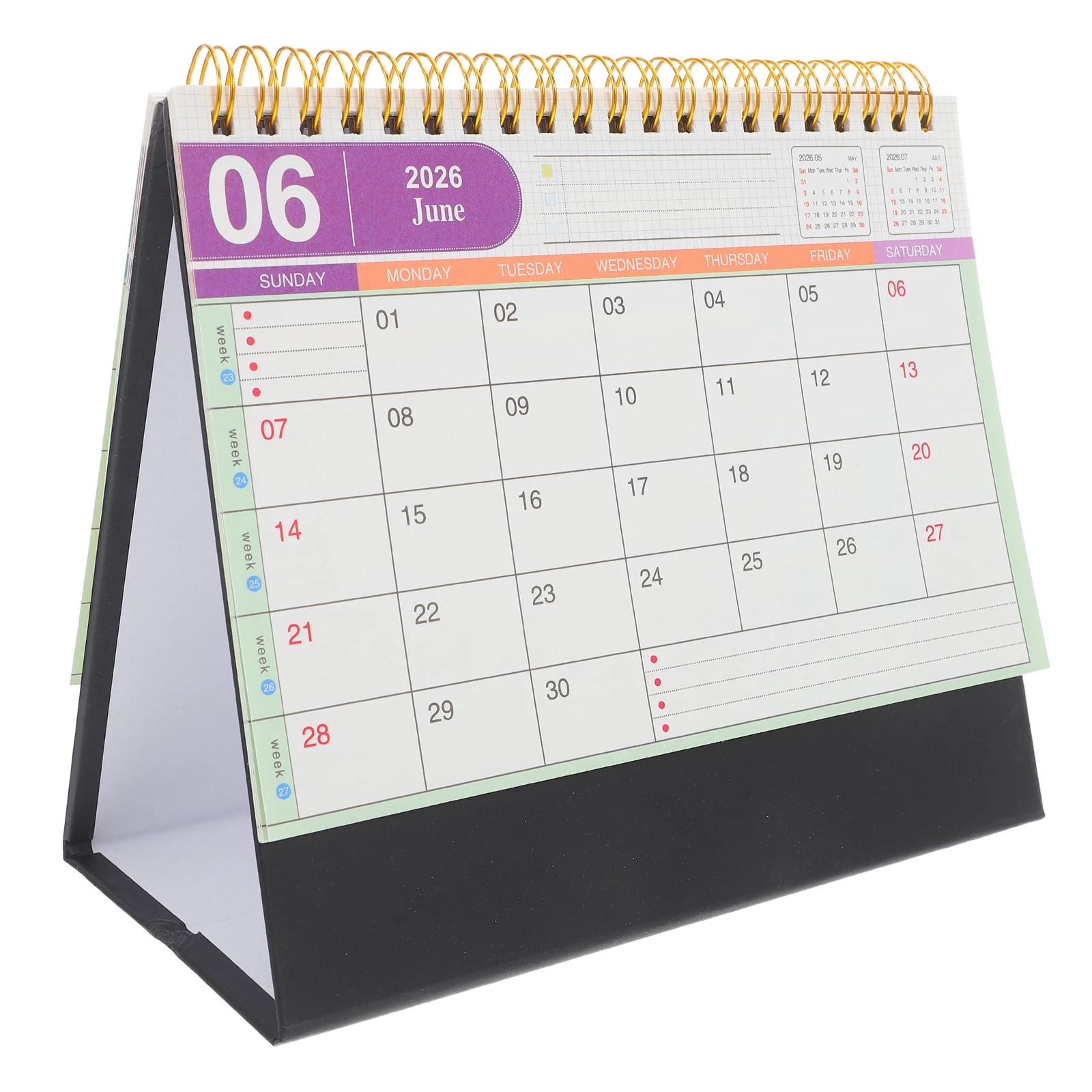 

Desktop Calendar Planner Small Calendars Monthly Decorative Paper Mini Flip Office Table