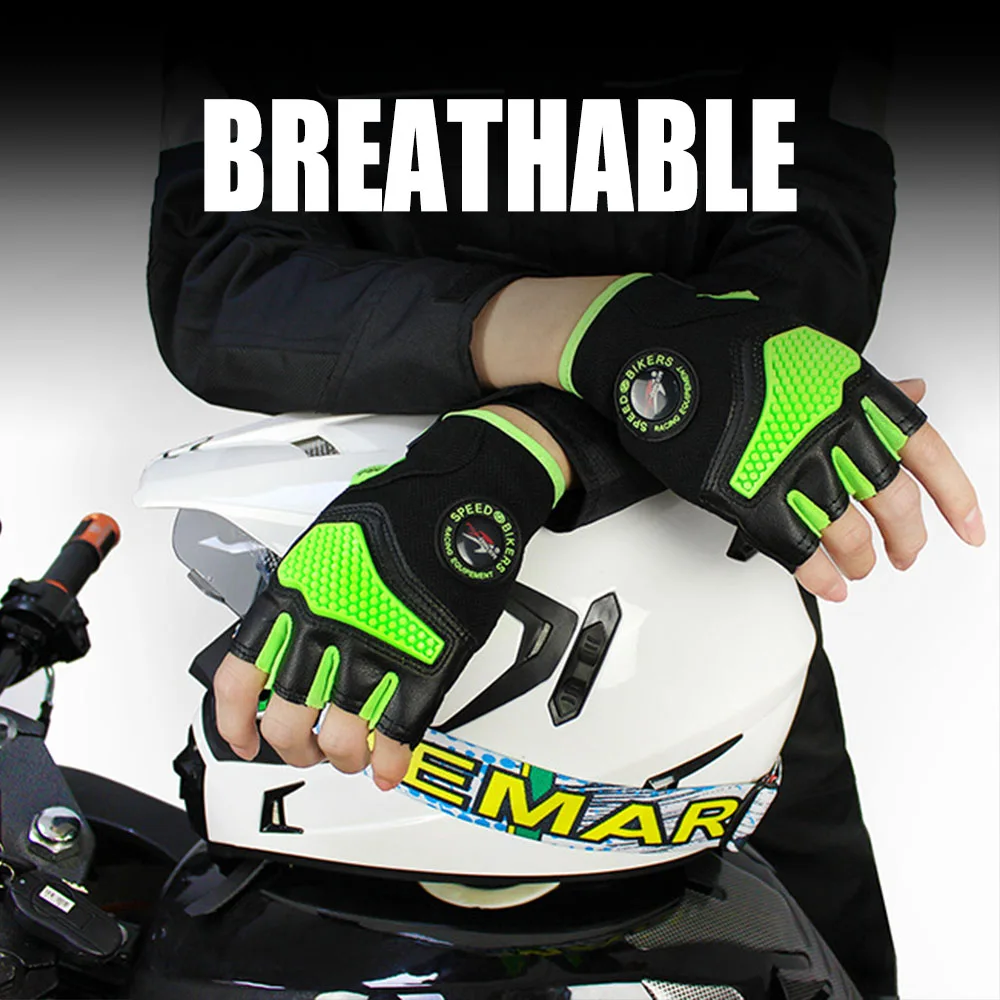 Motorcycle Racing Gloves Breathable Half-finger Gloves Anti-fall Motocross Gloves Anti-fall Guantes Moto Palm Anti-slip