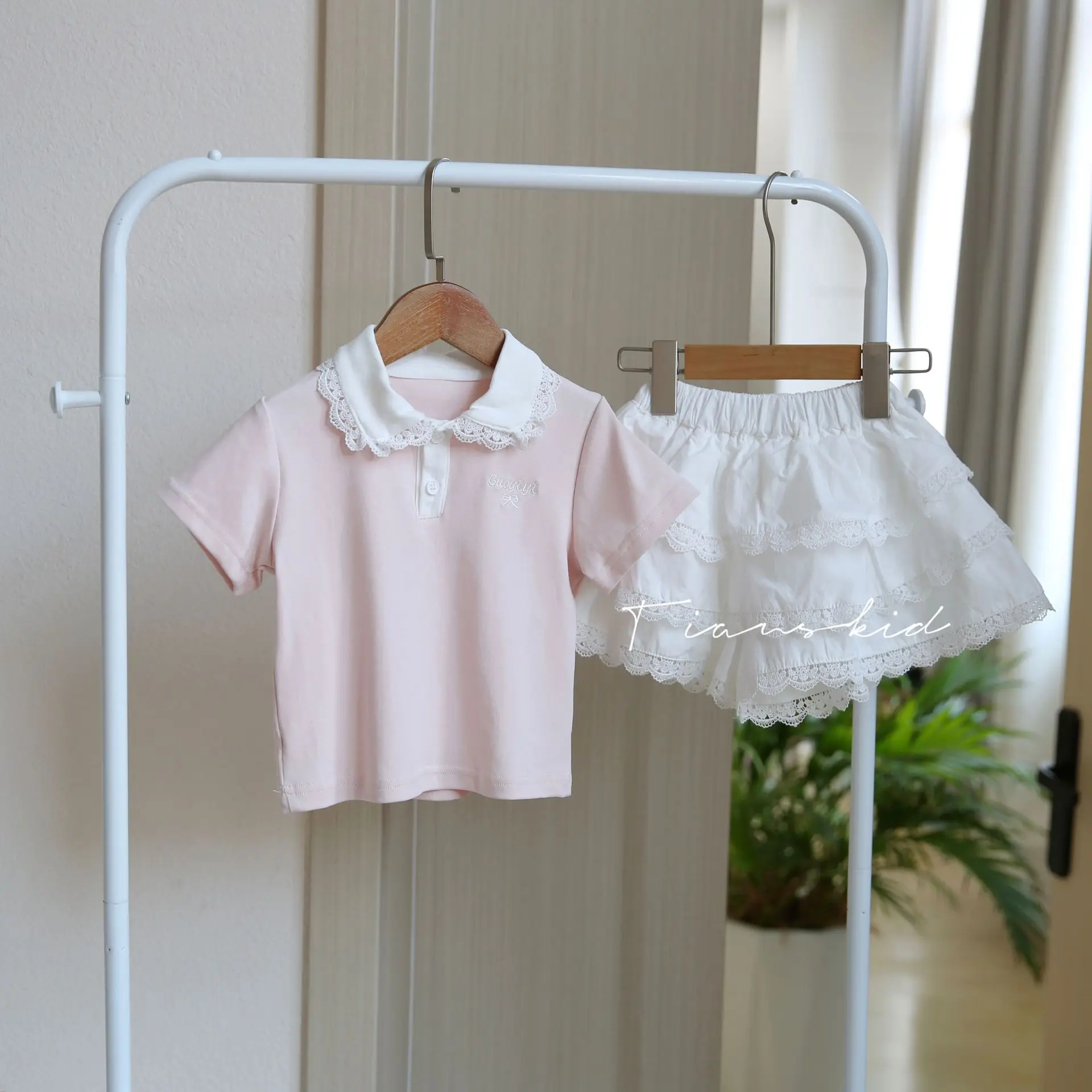 Neue Mädchen College-Style POLO-Shirt und Kurzer Rock Kinder Boutique-Qualitätskleidung Süße Kinderbekleidung – Detail 11