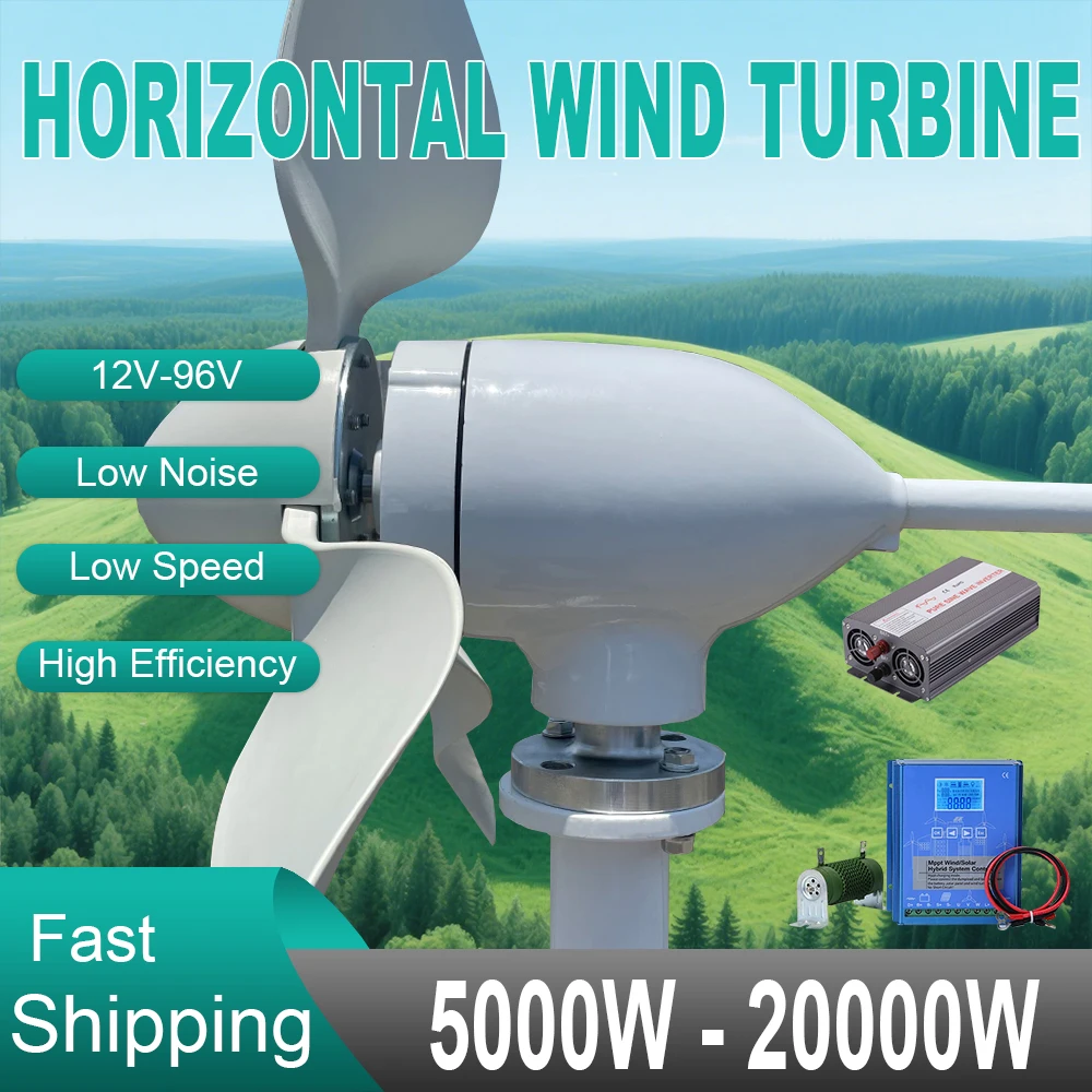 Wind Turbine Generator MPPT Controller 20000W Windmill Wind Free Energy Generator For Home Use 3Blades Dynamo Wind Power Turbina
