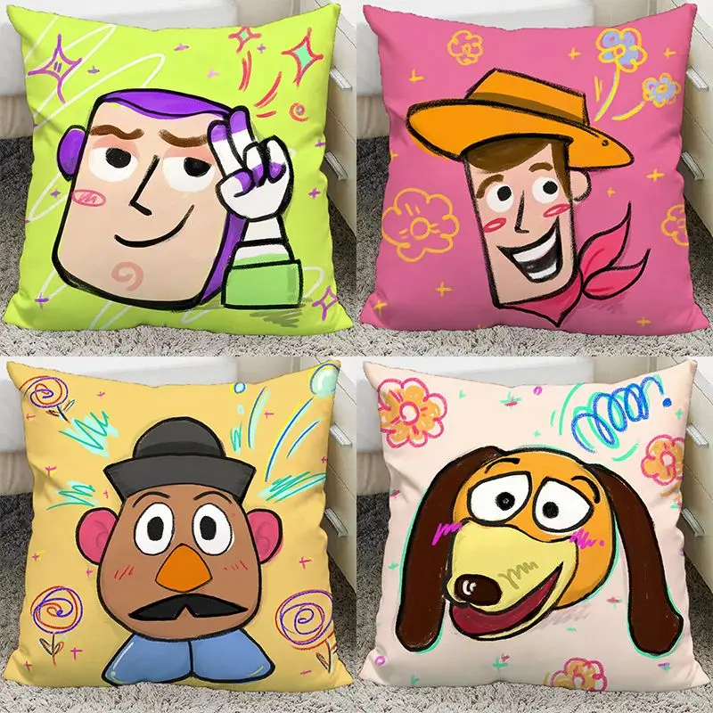 Toy Story cartoon cute surrounding pillowcover Buzz Lightyear pillowcase living room sofa cushion cushion cover nap