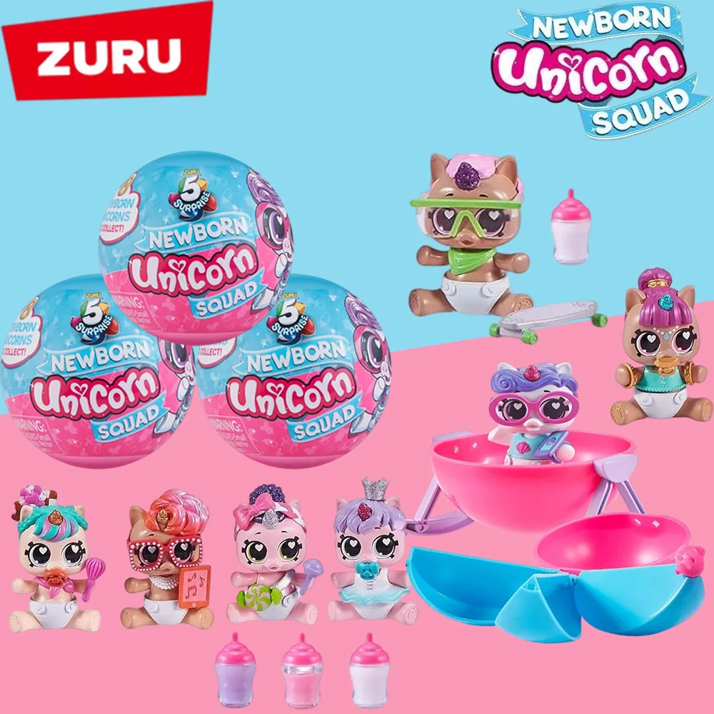 

ZURU 5 Surprise Fourth Generation Unicorn Mysterious Blind Box Model Toy Collection Mini Baby Decoration Gift
