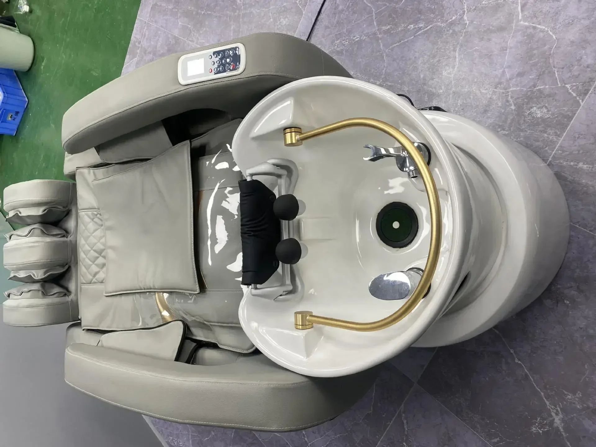 Full-Automatic Intelligent Electric Massage Shampoo Bed Dedicated Ceramic Basin Shampoo Flush Massage Integrated