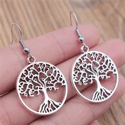 Drop Earrings Fashion 2 Colors Tree Of Life Pendant Earrings