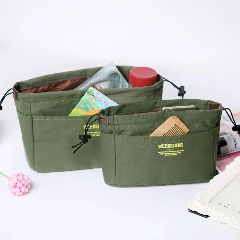 1pc Leisure Practical Portable Bag, Middle Bag Storage Bag, Makeup Bag, Canvas Bag Storage Bag