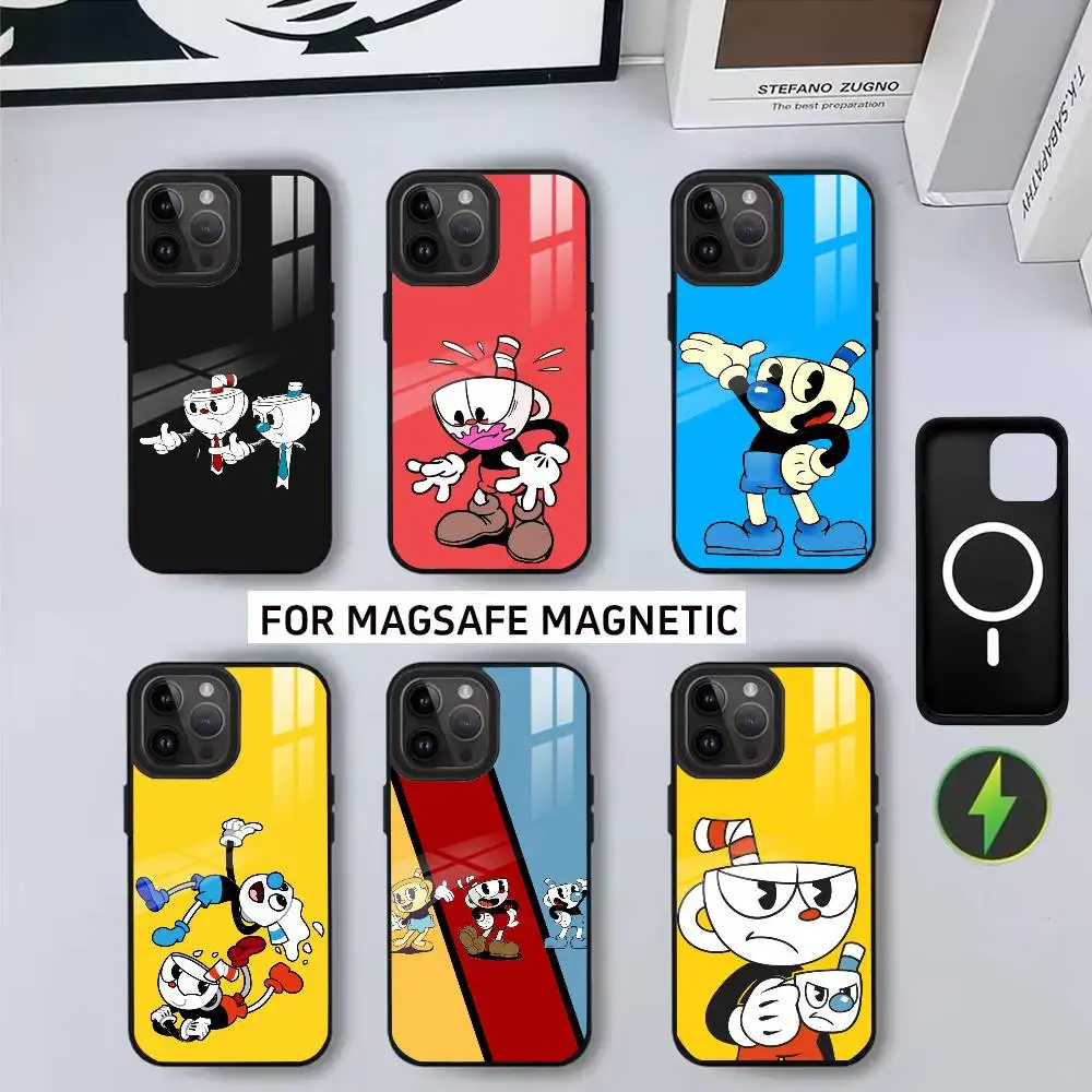 

Funny C-Cuphead and M-Mugman-es Phone Case For iPhone17,16,15,14,13,12,11 Plus,Pro Magnetic with Magsafe Wireless Charging