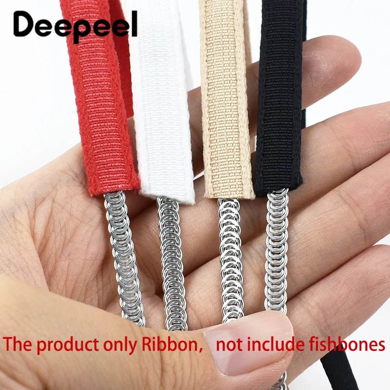 2/5/10/20M Deepeel 10mm Nylon Webbing Tubular Ribbon Bands for Underwear Bra Underwire Channeling Tape DIY Sewing Accessories view 5