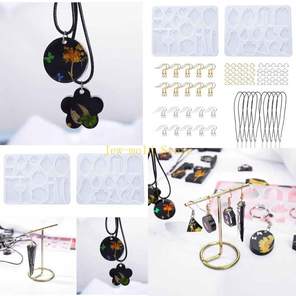 

C71B Earring Resin Molds,Silicone Pendant Charms Mold for DIY Neckalce Jewelry Making