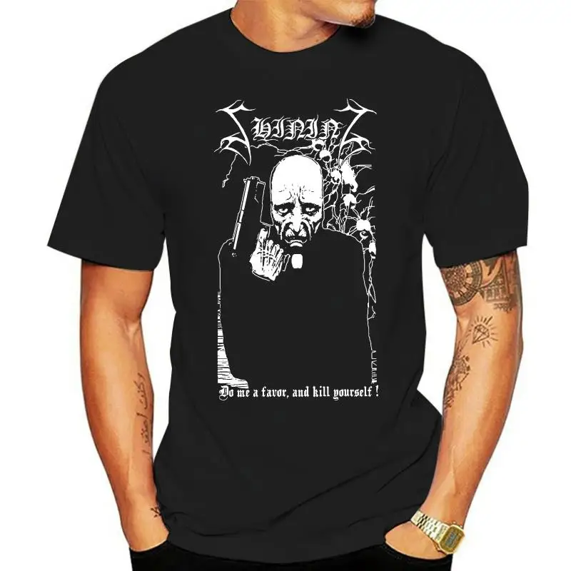 Shining Do Me A Favor Shirt S-3XL Official Tshirt Black Metal Band T-Shirt Men Tops Short Sleeve Cotton Fitness T Shirts