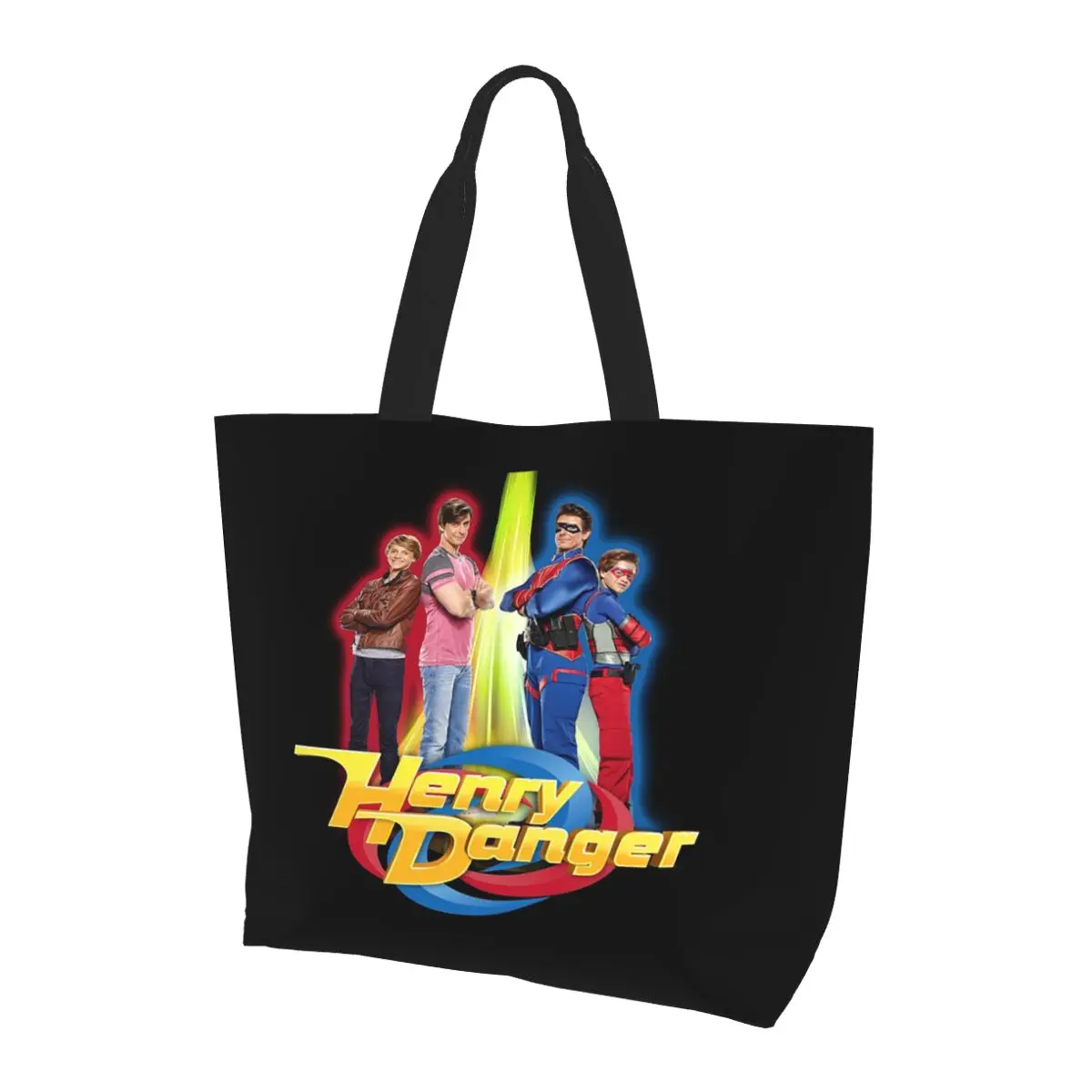

Henry Danger Secret Identities Shopping Tote Bag Canvas Large Capacity Shoulder Bags Shopper Grocery Handbag for Women