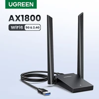 UGREEN AX1800 adaptador WiFi WiFi6 5G y 2,4G antenas duales 5dBi para PC de escritorio Windows 11/10 WAP3 WiFi Dongle tarjeta de red inalámbrica