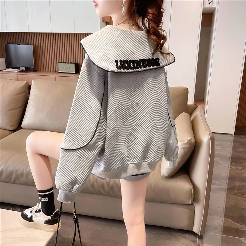 Off White Sequin Glitter Female Clothes Rhinestone Hooded Black Hoodies Tops Sweatshirts For Women Offer Elegant Hot 2000s Emo