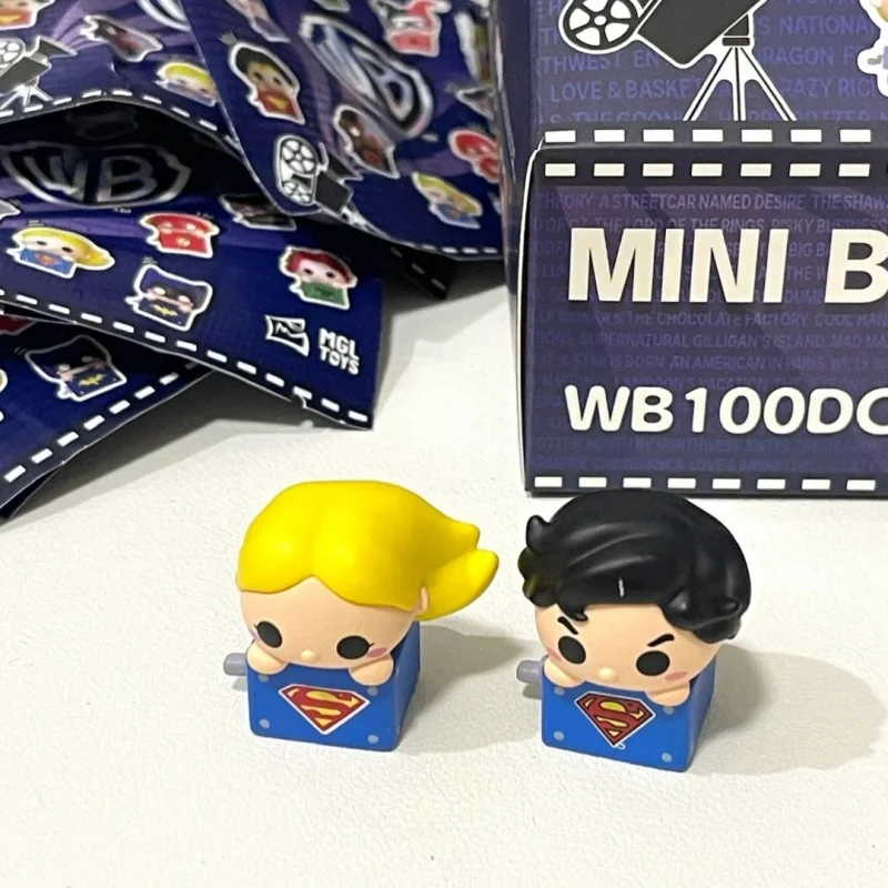 DC Justice League Mini Figure Batman The Flash Mini Beans Blind Box Cartoon Figure Doll Cute Car Decoration Collection Toy Gifts