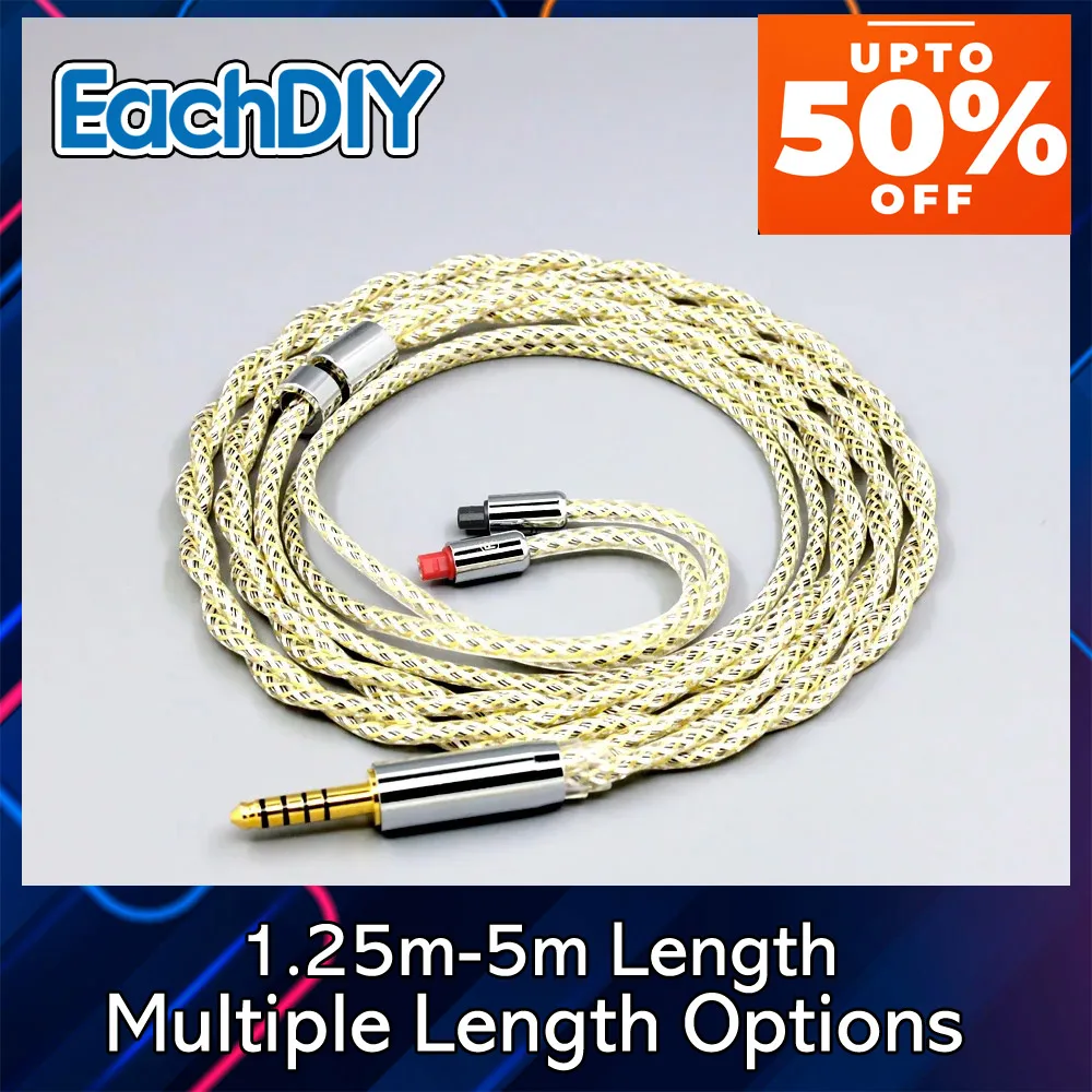 ТипS 23AWG Litz экранирующий кабель для наушников для Audio-Technica ATH-IM50 IM70 IM01 IM02 IM03 IM04 Silver OCC 8939