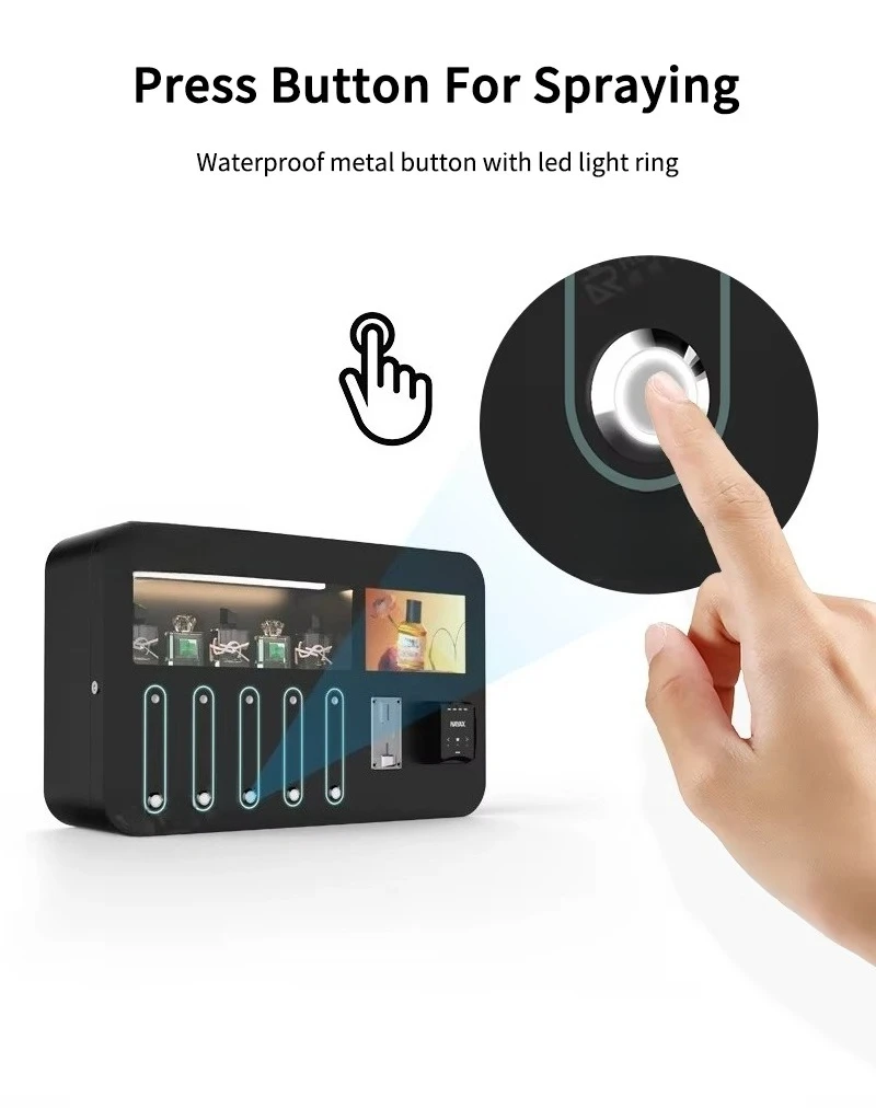 Hot Sale Customized Small Touch Screen Automatic Spray Perfume Vending Machine Self-Serving Unmanned For Public Business Place