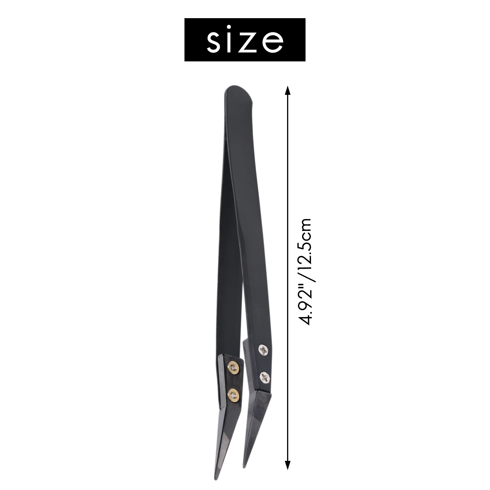 Black Ceramic Tweezers Set - Antistatic,Anticorrosion,Antimagnetic,Highly Heat Resistant(3Pack)