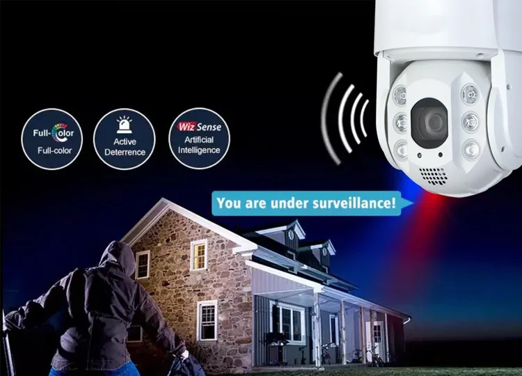 Dahua 4+4+4MP 25X Dual Light WizSense PTZ POE IP Camera Auto Tracking IVS Light Sound Alarm SDT6C425-4P-GB-APV-0280 Panoramic