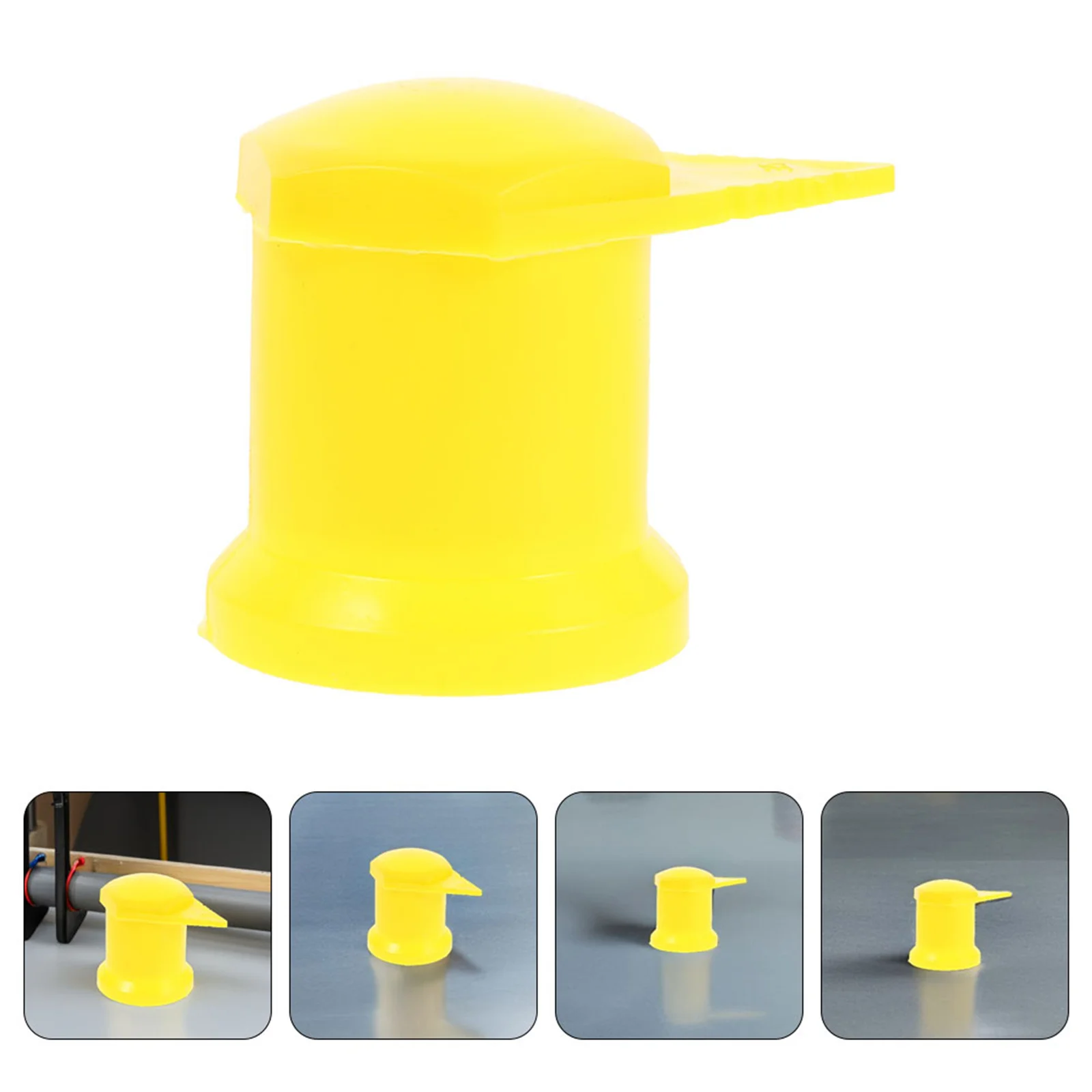

24Pcs Wheel Hub Nut Indicator Yellow Plastic Tire Nut Caps for Semi Trucks Automobiles Loose Bolt Warning System