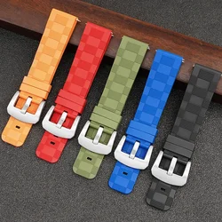 Fluoro Rubber Sport Strap Stainless Steel Buckle Waterproof Diving Quality Men FKM Replace Watch Band Bracelet 20mm 22mm 24mm