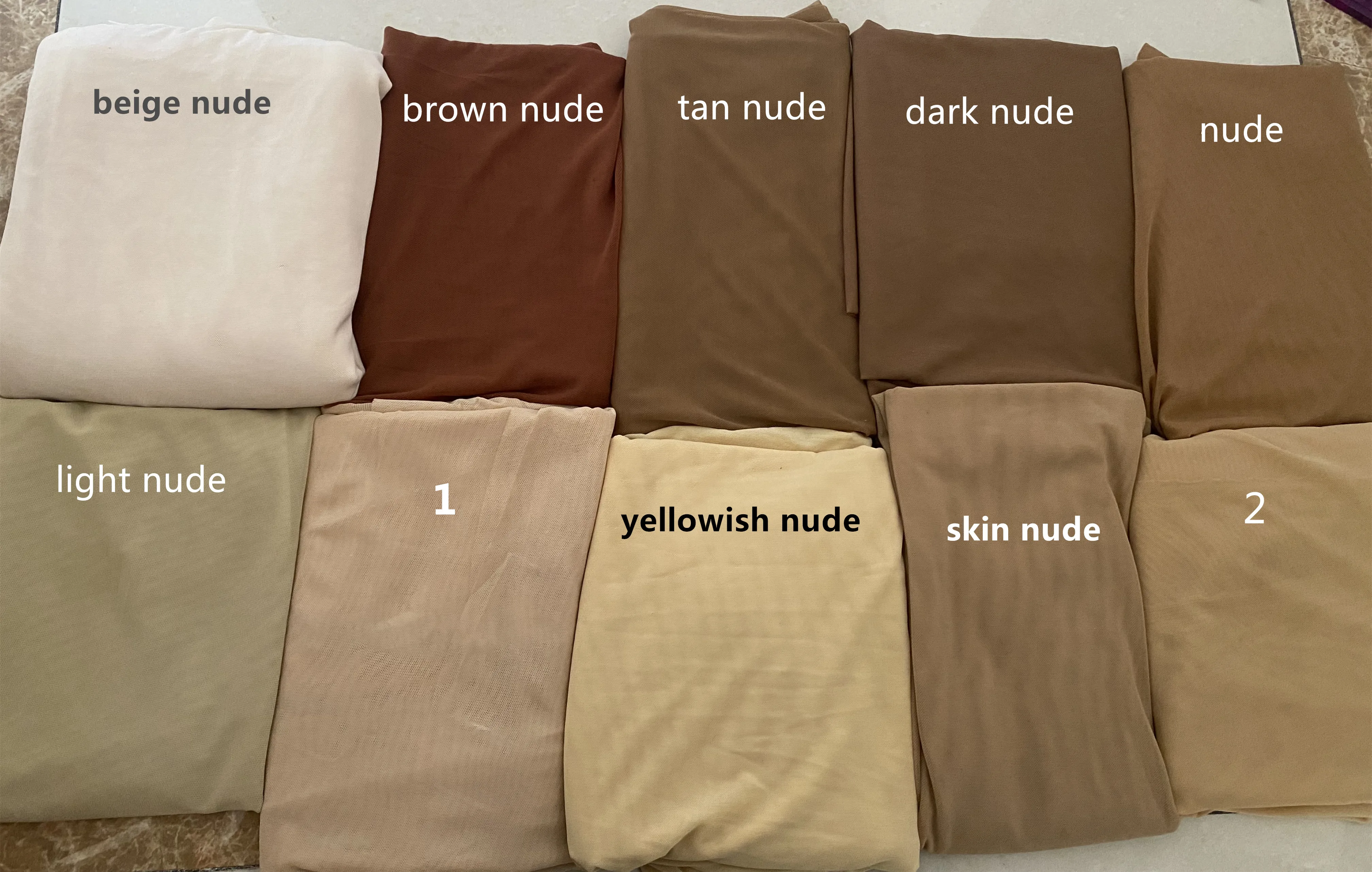 160CM width 1yard high quality soft touch elastic stretch fine mesh tulle fabric dark nude skin nude for lingerie