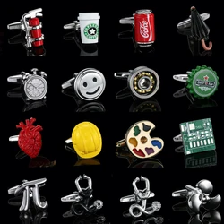 high quality men's French shirt cufflinks Hat fire extinguisher life cuffs buttons business suit accessories jewelry wholesale