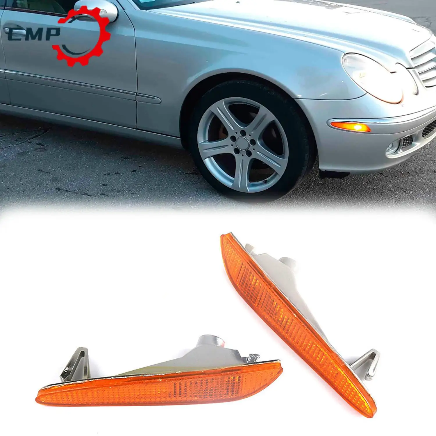 

2Pcs/Set Car Front Side Marker Lamp Turn Signal Light 2118200121 2118200221 For Mercedes W211 E-Class Car Light Assembly