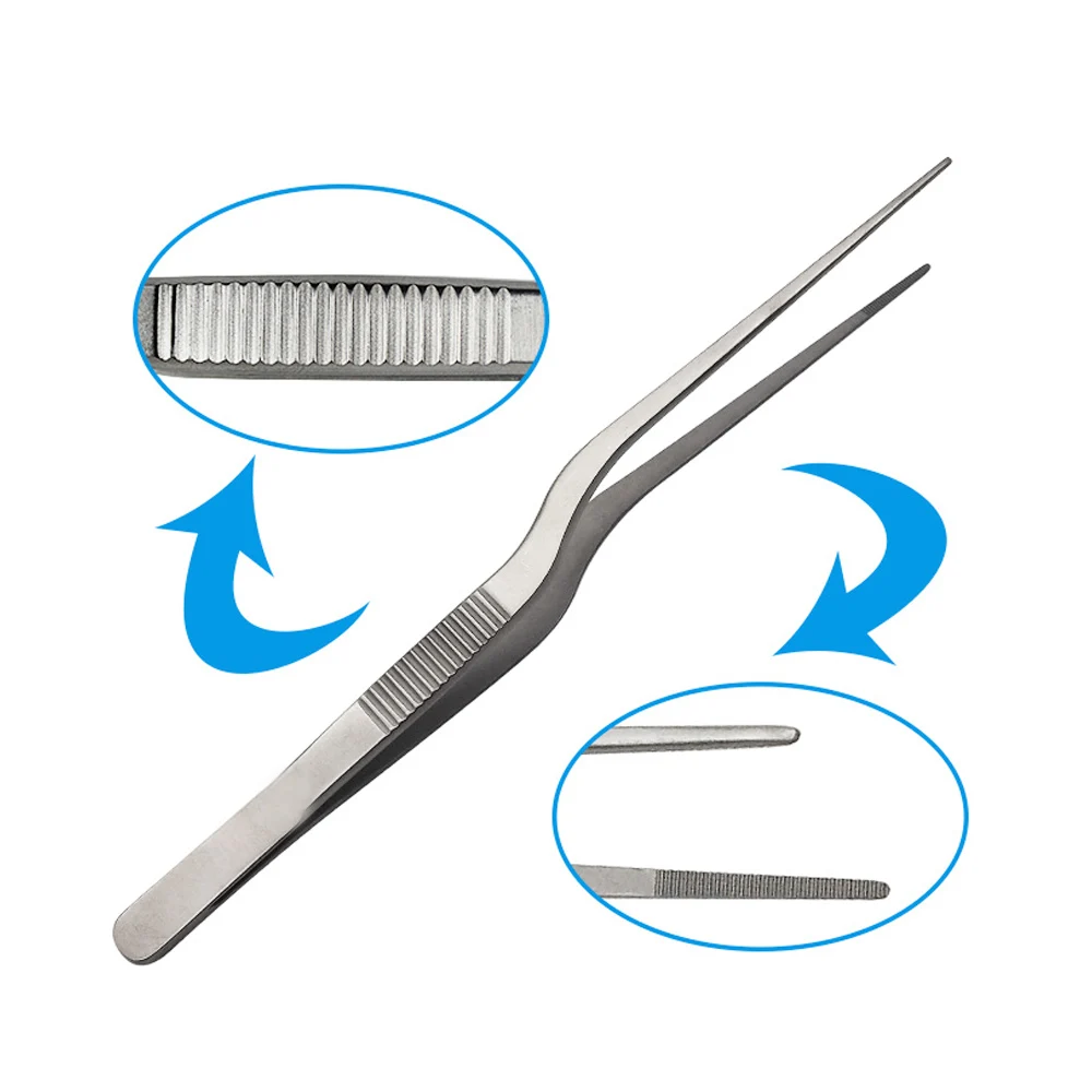 Pinzas profesionales para limpieza de cerumen, herramienta para el cuidado de los oídos, pinzas médicas de acero inoxidable de alta calidad, accesorio para doblar, 1 ud.