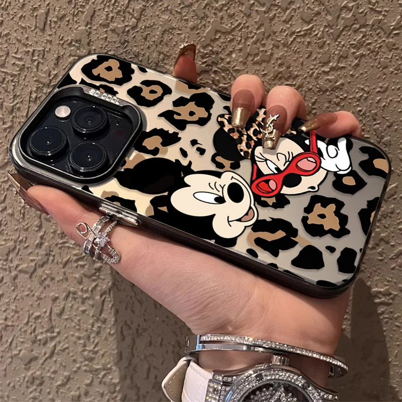 حافظة ميكي بطبعة الفهد لهاتف Xiaomi Redmi A5 A4 A3 A3X A2 A1 Plus 13X Redmi K80 Ultra K70 K70E K60 K60E K50 K40 K40S K30 PC