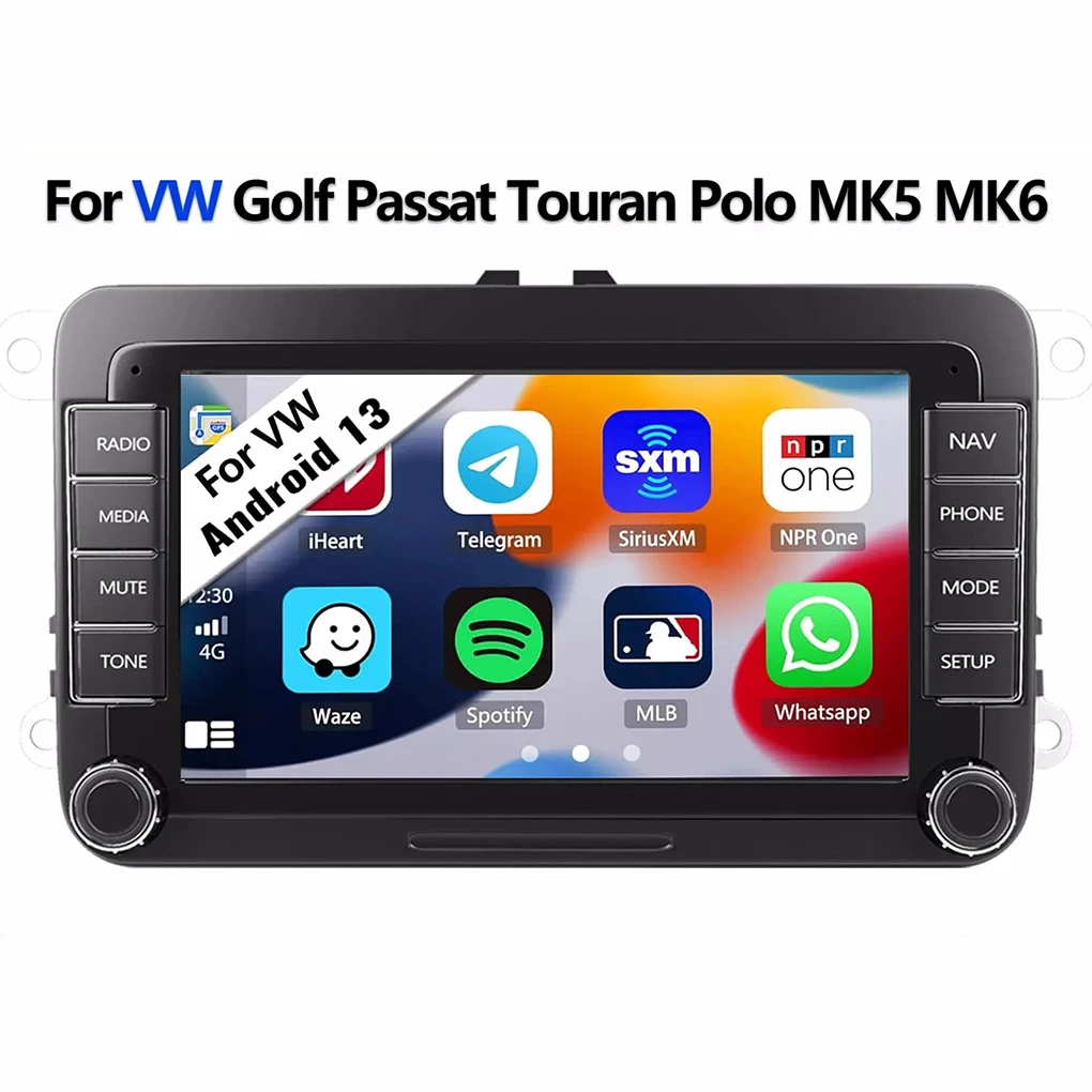 

7 inch Android 14 GPS Android Auto navigation host carplay for Volkswagen VW Golf MK5 MK6 Jetta Passat CC car radio