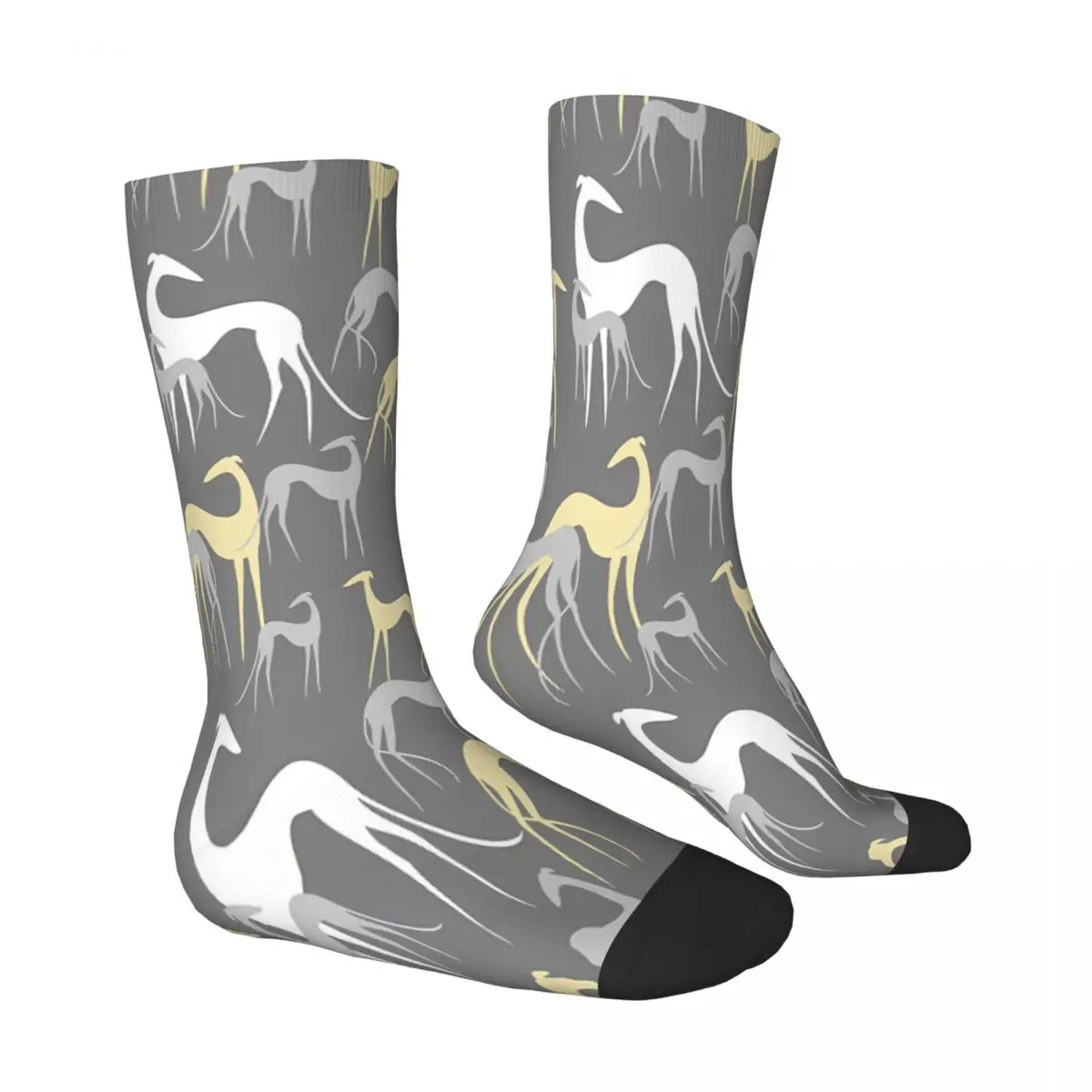 Sighthounds In Clear Grey Greyhound Dog Socks Male Mens Women Spring Stockings Hip Hop