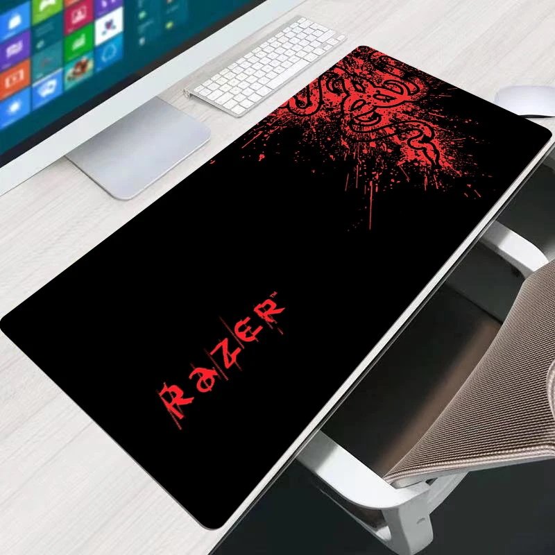 

Mouse Pad Size Gamer Rubber Keyboard Pad Computer Gaming Fashion Extended Mousepad Office PC Accessories Razer Logo Desktop Mat