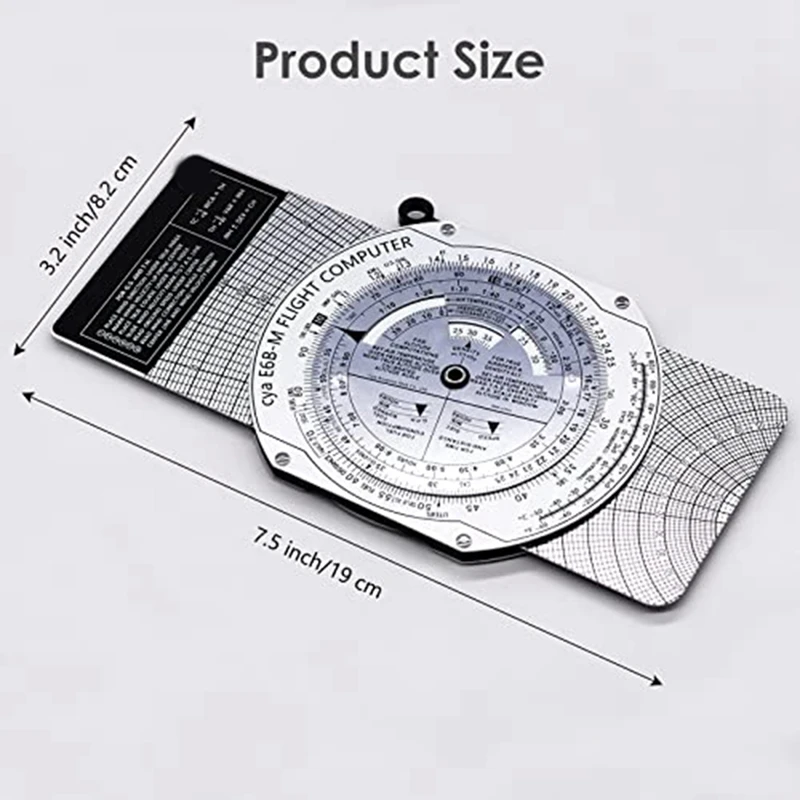 Imagem -06 - Metal Circular Slide Rule Vôo Computador Aviação Plotter Usado em Aviação Flight Training E6b