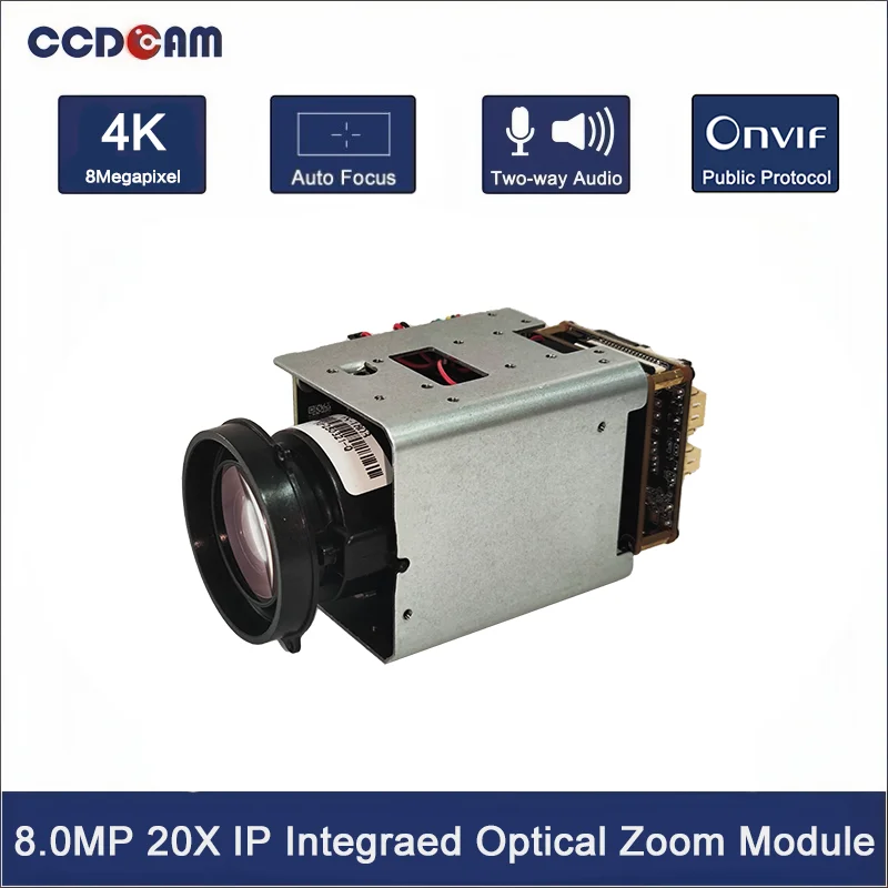 

IPA800Z20 4K 8MP 20X Optical Zoom 4.7-94mm IMX415 IP Camera Real-time lighting AI high-definition network camera module