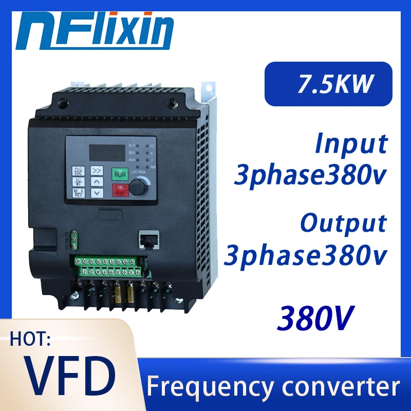 380V Economical VFD Variable Frequency Drive Converter Inverter 7.5KW Motor Speed Controller