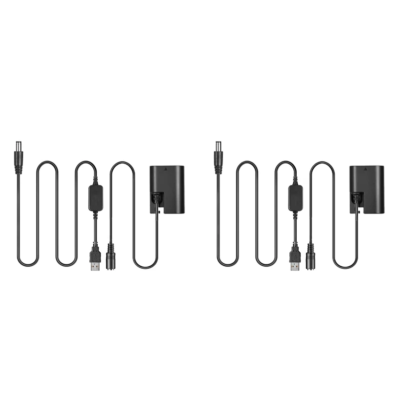 

ABLQ 2X ACK-E6 DR-E6 LP E6 E6N Dummy Battery USB Power Adapter Kit For Canon EOS 5D Mark III II 6D 7D 60D 70D 80D 90D R R5 R6