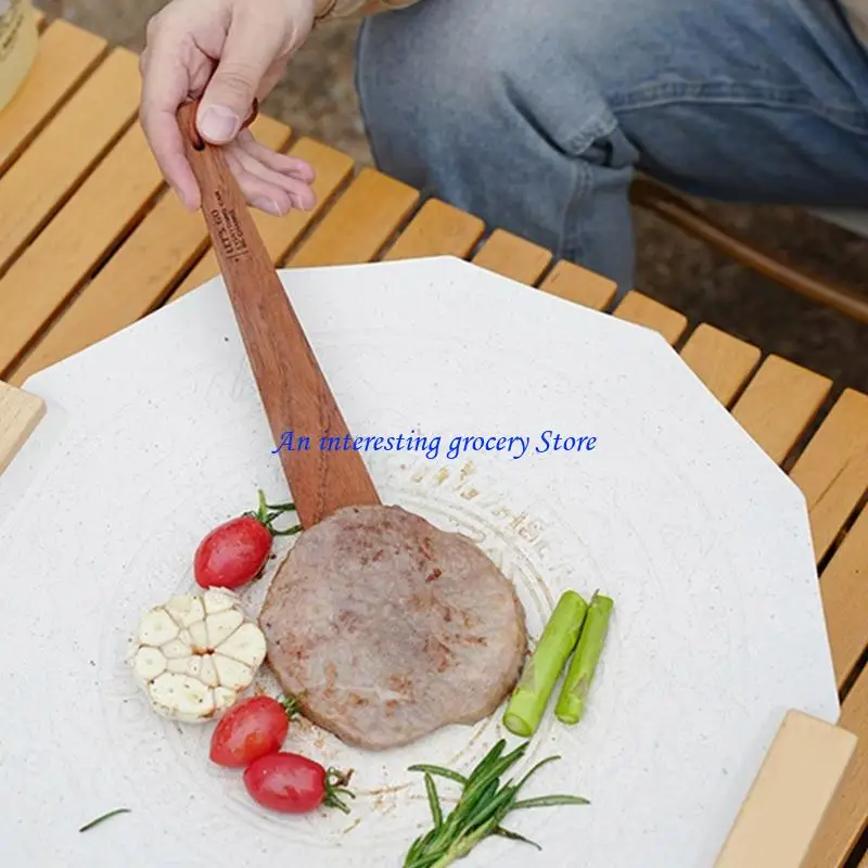 652D Natural Camping Spatula Heat Resistant Cooking Light weight Spatula for Outdoor and Kitchen Use
