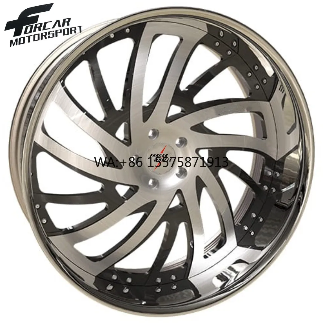 

Deep Concave Two-Piece High Performance Silver Monoblock Aluminum T6061 Custom 16-24 Inch Alloy Forged Wheels Rims