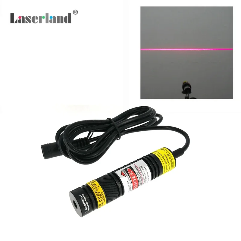 16*68mm 638nm Orange Red Cross Hair Line Laser Module with Diode in