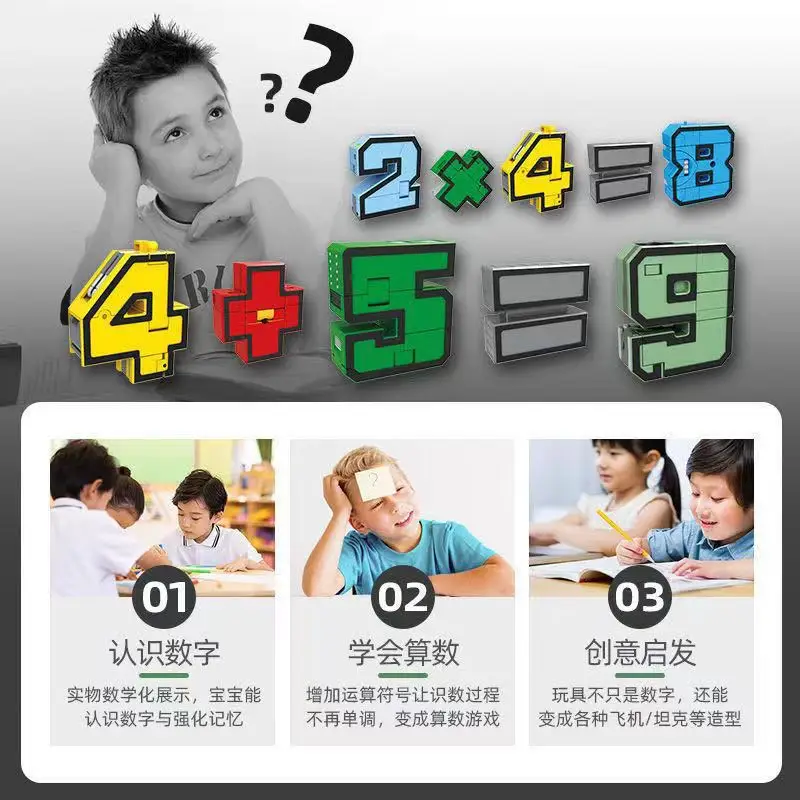 Transformers digitales Juguetes para niños al por mayor: Transformers Combiner Assembly Robot Juguetes para niños y niñas - Educativo