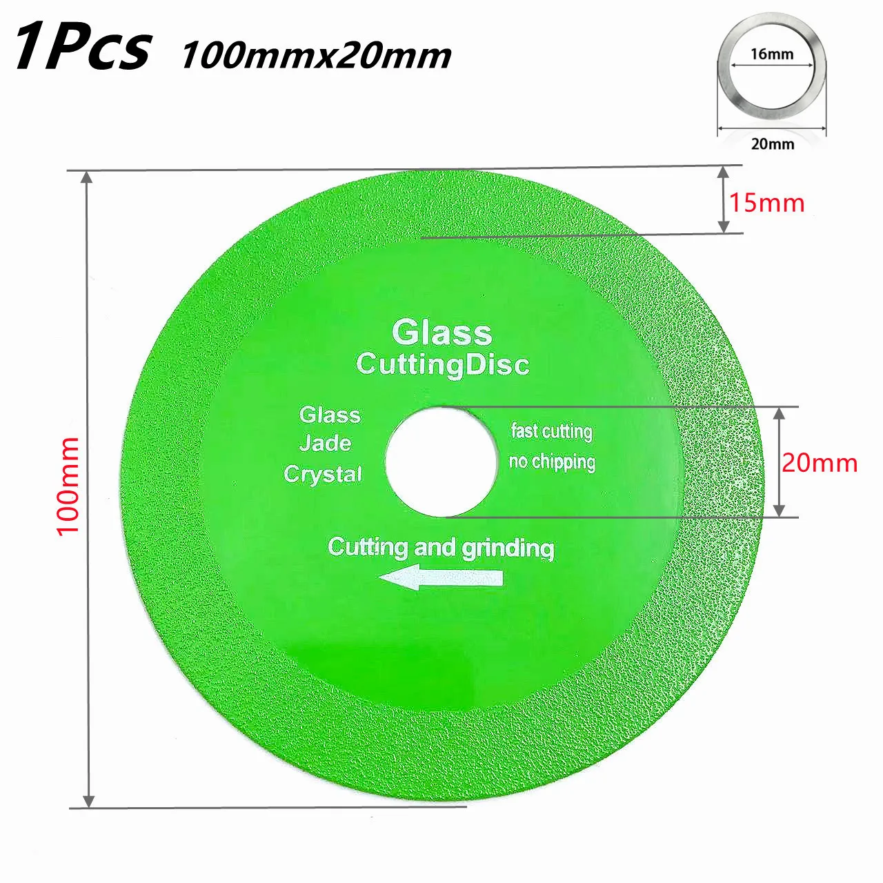 100/115/125mm Glasschneideklinge Keramikfliesen Jade Kristall Weinflasche Schleif-Diamant Ultradünnes Sägeblatt Glasschneideklinge – Detail 2