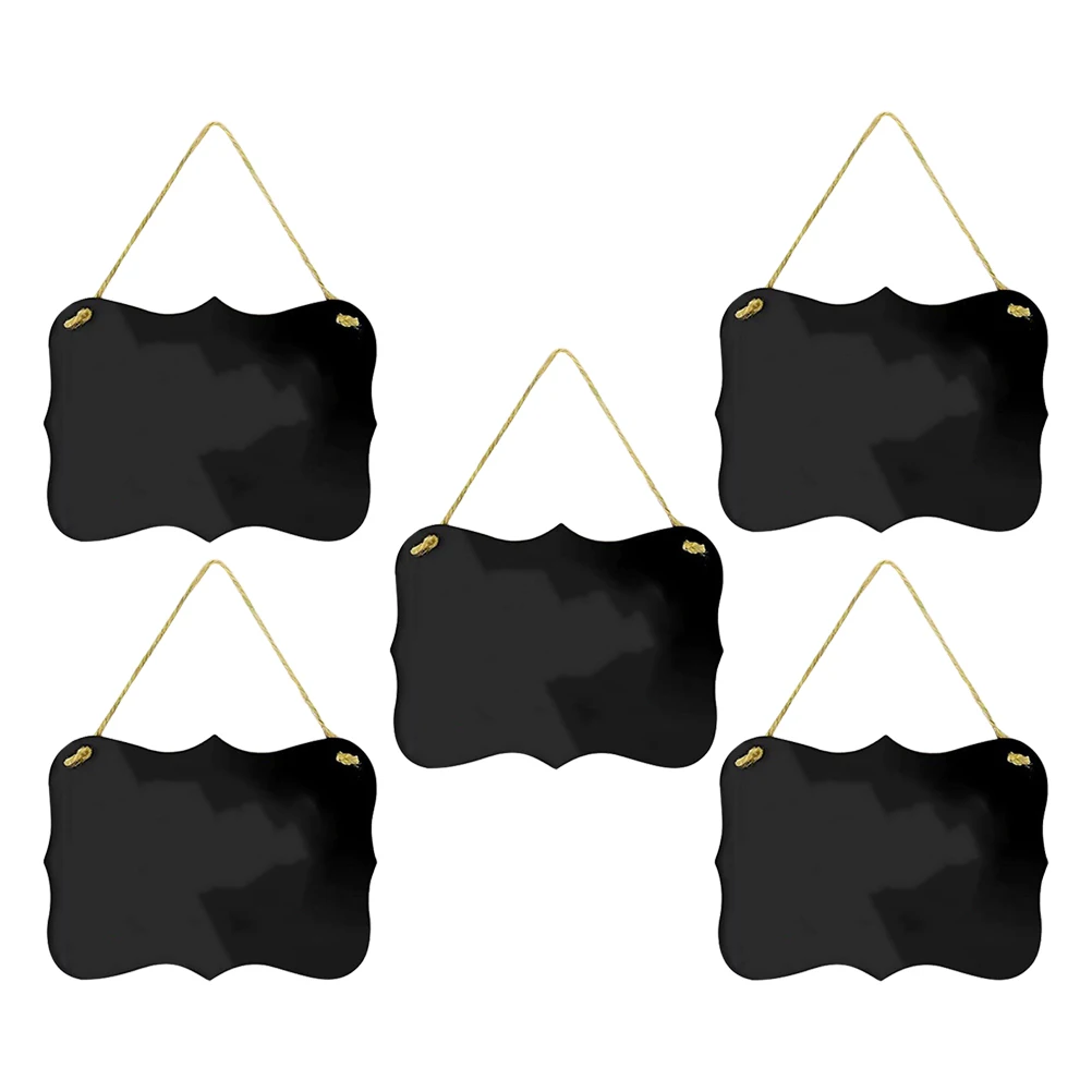 

5pcs Blank Board Black Acrylic Chalkboard Hanging Sign Home Office Flower Store Acrylic Price Tag Price Tag Display