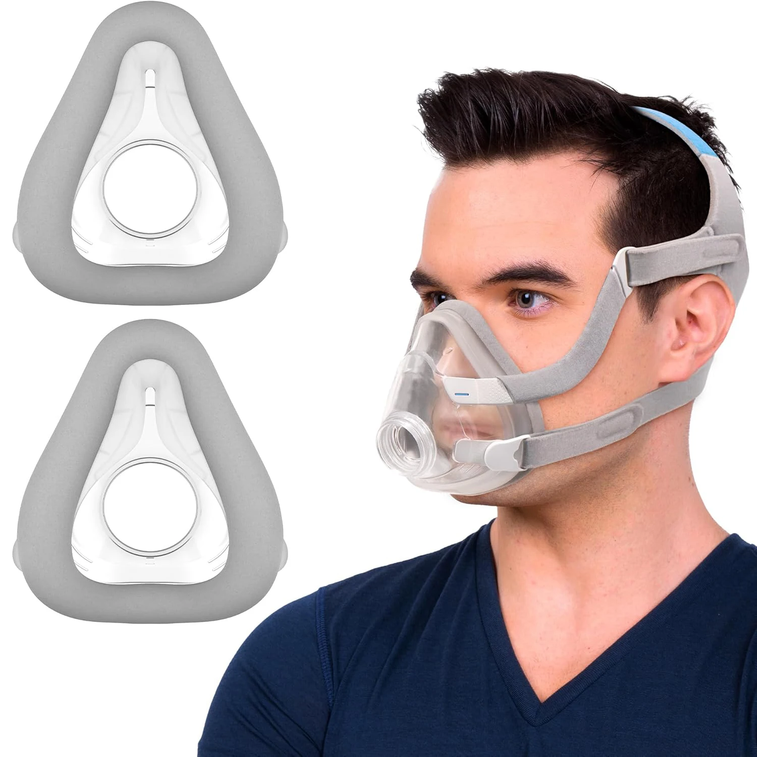 

2/1 шт. силиконовые накладки из пены с эффектом памяти AirFit F20 для дыхательной маски, подходят для маски типа F20, удобные и плотно прилегающие, долговечные.