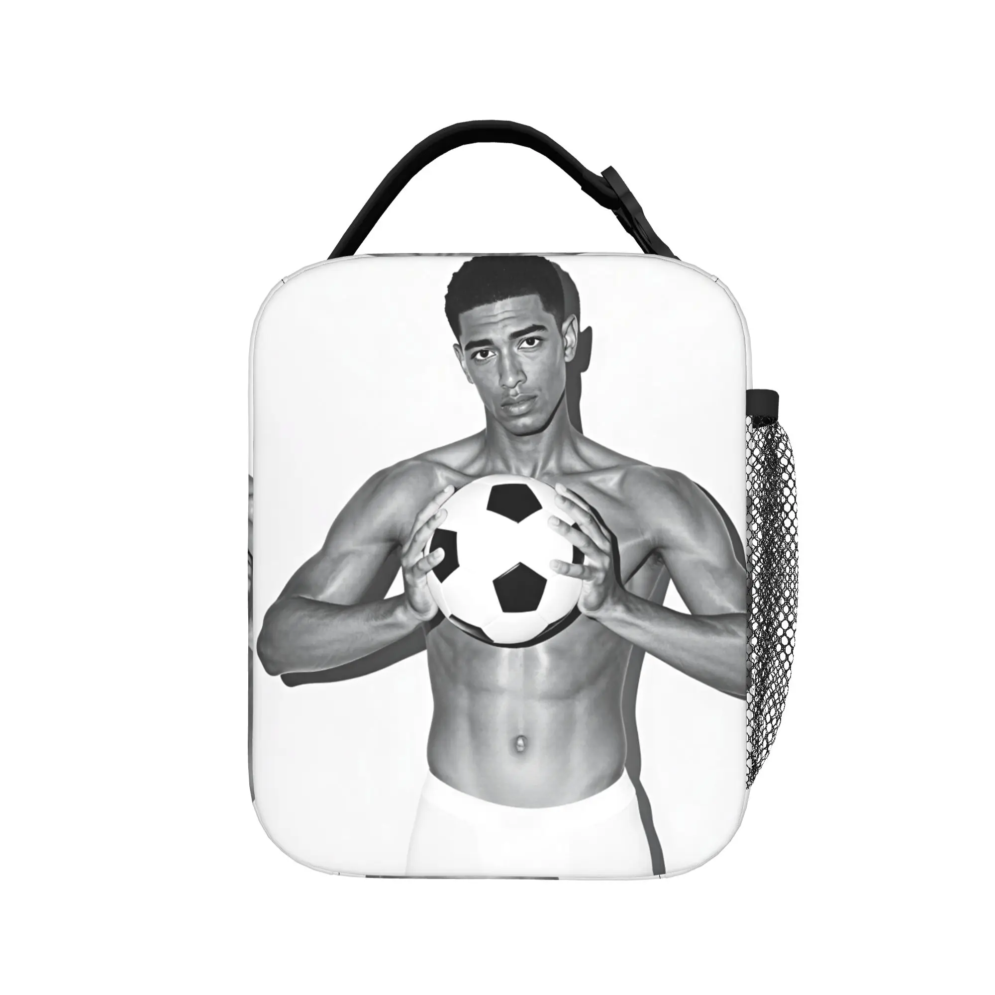 Football J-Jude B-Bellinghams Lunch Bag  Portable Lunch Box Picnic Graphic Design Cooler Bag Casual Waterproof Tote Food Bags