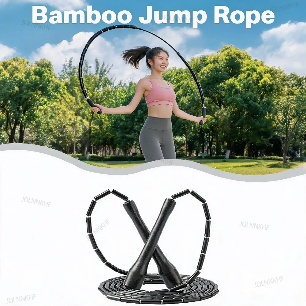 2.8m Beaded Jump Rope with Unbreakable Handles Shatterproof Beads Adjustable for Enhanced Fitness Training for Student Adult