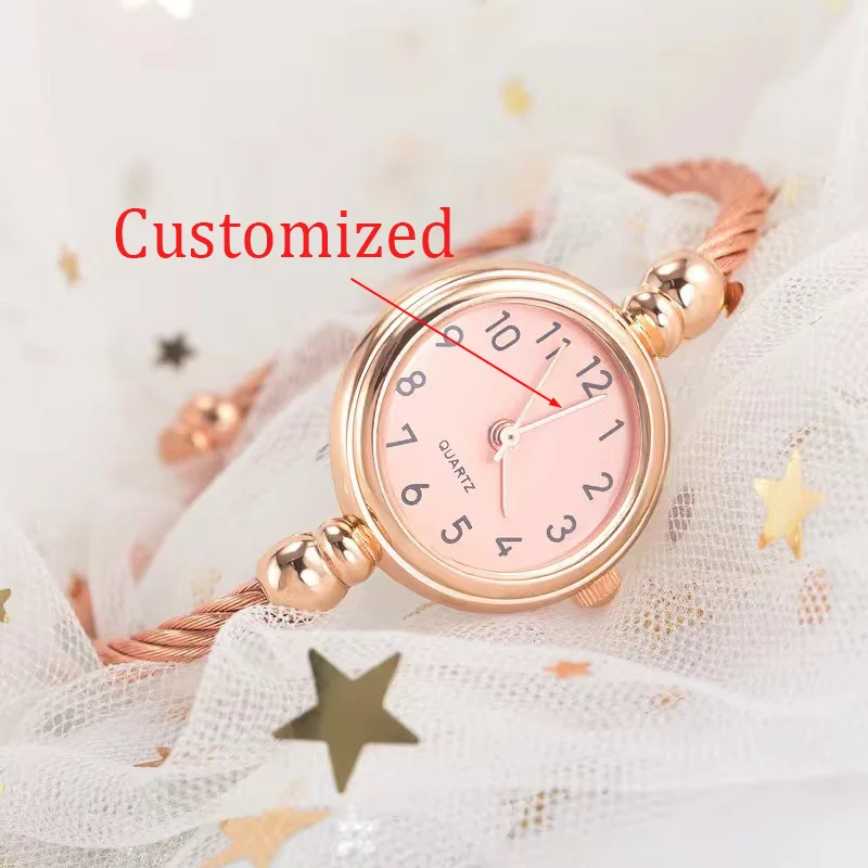 Orologio da donna con piccolo bracciale in più colori, stile artistico di nicchia, semplice orologio da polso può essere personalizzato