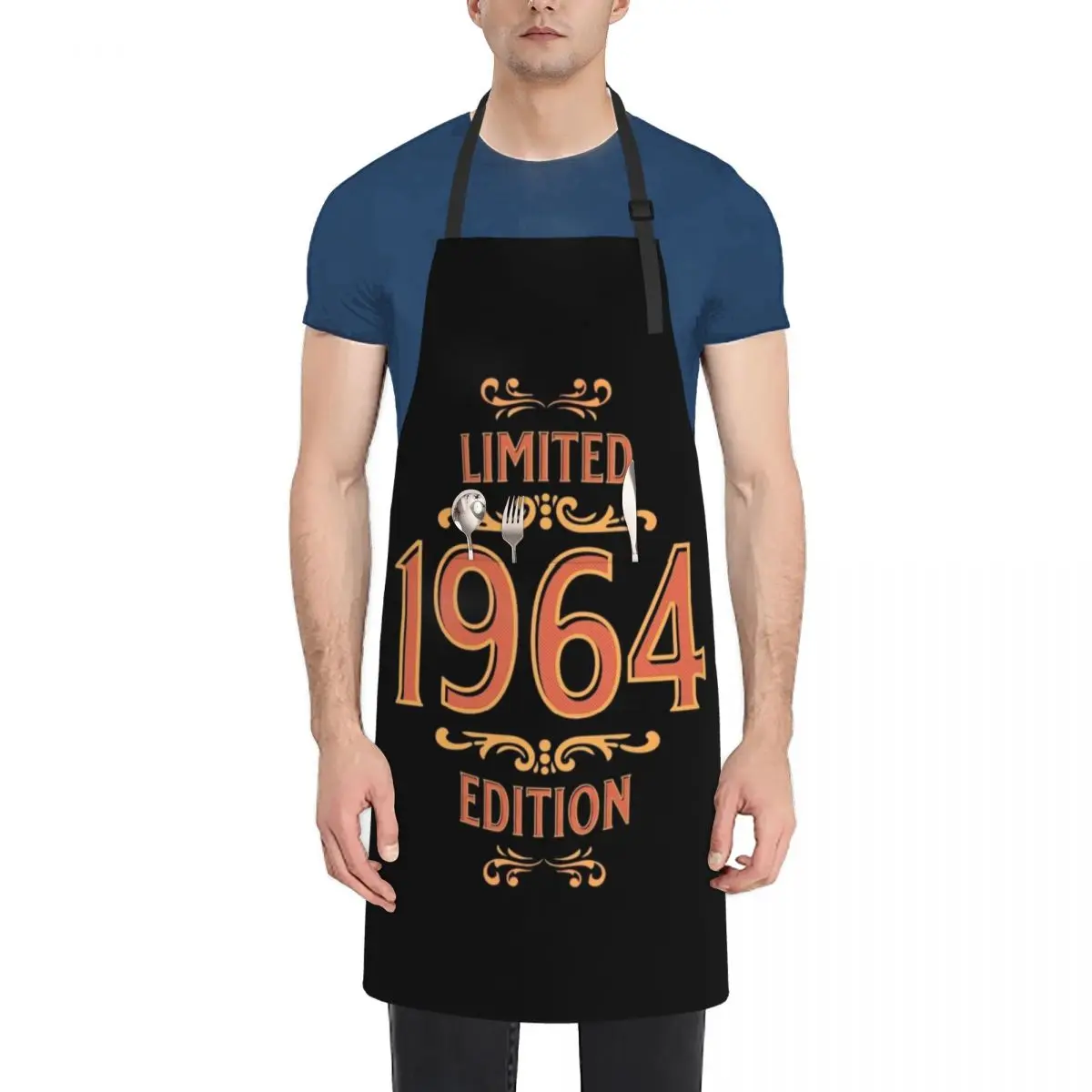 

1964 Limited edition Apron for women with pocket Art esthetician Apron