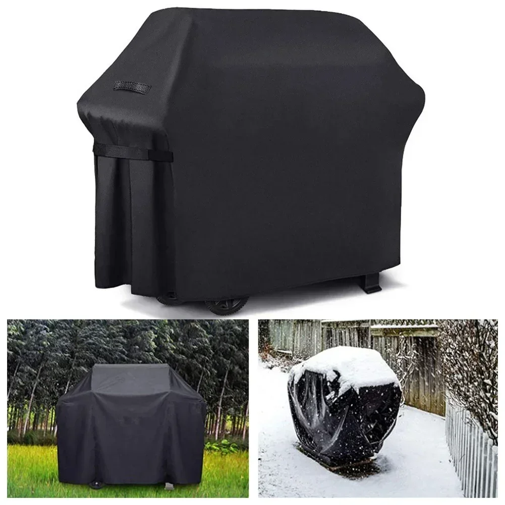 Complete Protection Backyard Grilling Oxford Cloth BBQ Cover Weatherproof Grill Cover Carrying Handles Drawstring Bottom